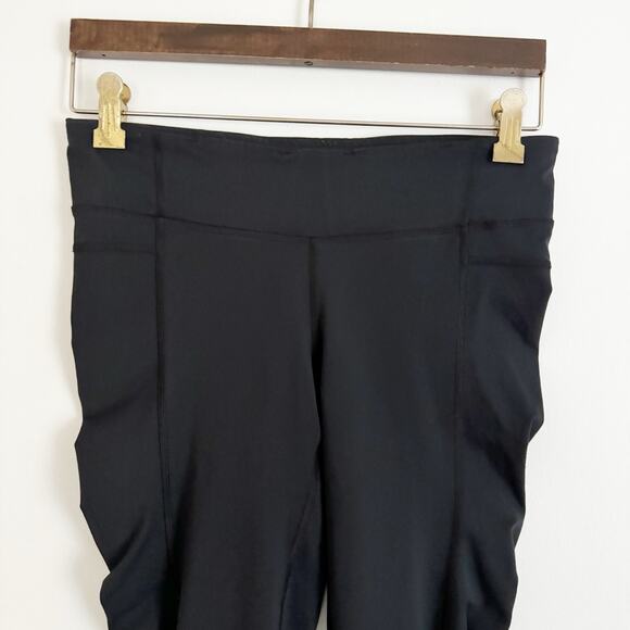 LULULEMON Run Zoom Ruched Crop Leggings Black 6 - Picture 2 of 7